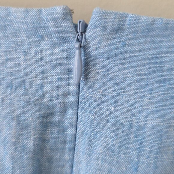 ARITZIA | Wilfred Parthenon Wrap Skirt Linen Blue Sz 6 - Picture 5 of 8